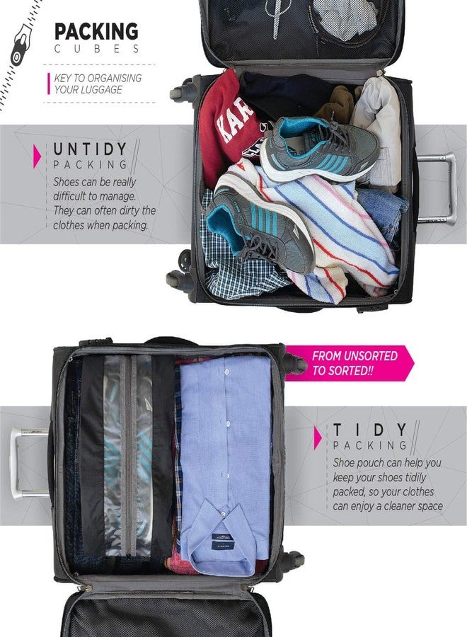 Krizkey Shoe Pouch Travel Organizer - Packing and Footwear Storage for Men, Women [Pack of 2] - Image 3